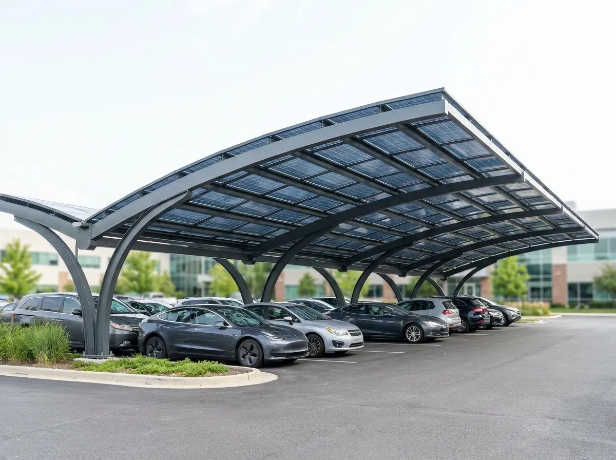 Solar Carport untuk pabrik dan fasilitas komersial di Indonesia